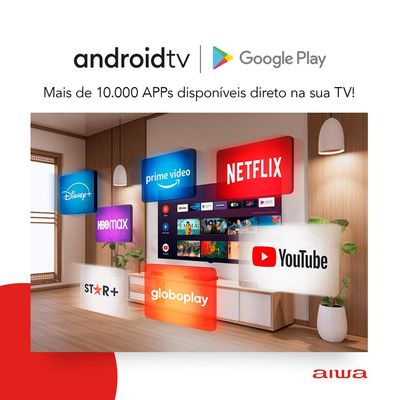 Smart Tv Led 32" HD HDMI Bluetooth AWS-TV-32-BL-02-A AIWA