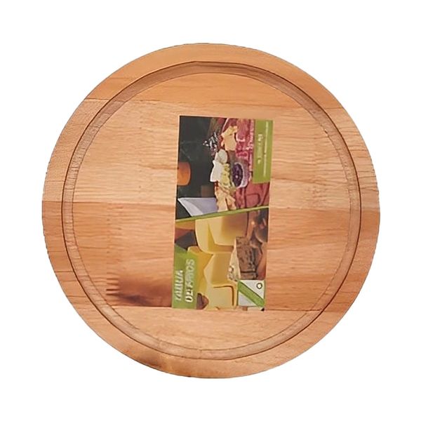 Tábua de Frios Cazza Redonda em Madeira Eucalipto 22cm Tábua de Frios Cazza Redonda em Madeira Eucalipto 22cm