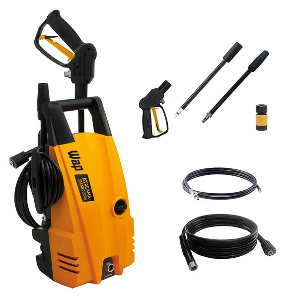 Lavadora e Desobstruidora de Alta Pressão Wap Atacama Smart Ultra 2200 Amarela 1500 PSI - 220V