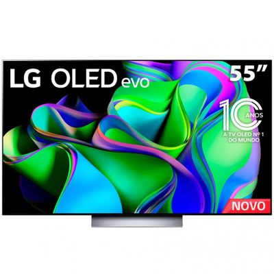 Smart TV 55 LG OLED 4K OLED55C3PSA com Wifi Bluetooth HDMI ThinQ AI WebOS Preto