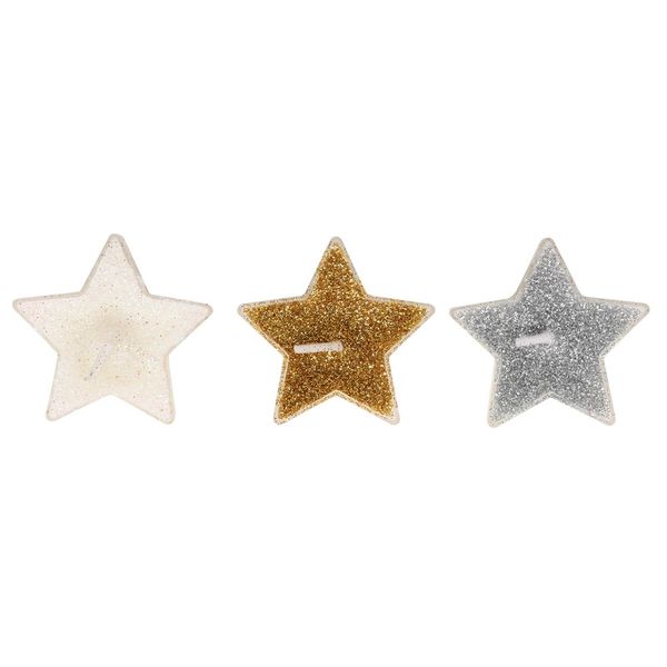 Kit de Velas Cazza Star Glitter 6 Peças