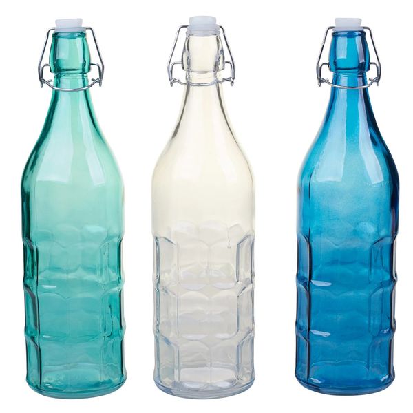 Garrafa de Vidro Geladeira Cazza Veneza em Vidro 1L - Item Sortido Garrafa de Vidro Geladeira Cazza Veneza em Vidro 1L - Item Sortido