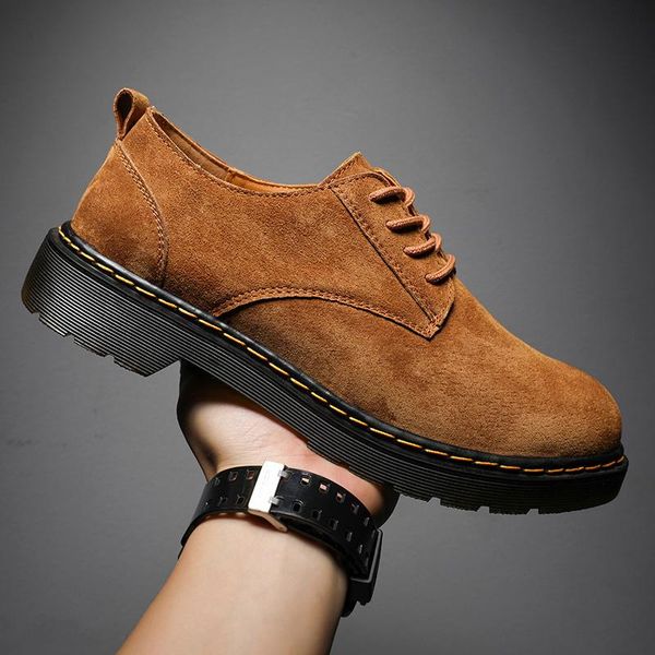 Sapatos Oxford de Couro Suede Clássicos Masculinos Confortáveis 38 / areia