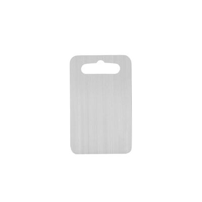Tabua de Carne Corte Cozinha Profissional Aço Inox 24x15cm