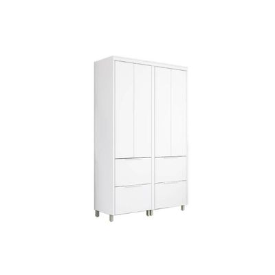 Armário Multiuso P- área Serviço Marquesa C- 4 Portas E 4 Gavetas 140cm Branca - Nesher