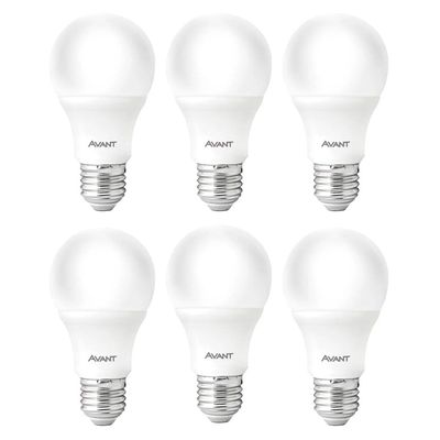Kit com 6 Lâmpadas Led 9W Avant Amarela Bivolt
