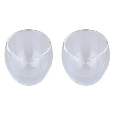 Jogo de Copos de Café Cazza em Vidro Incolor 2 Peças 100ml