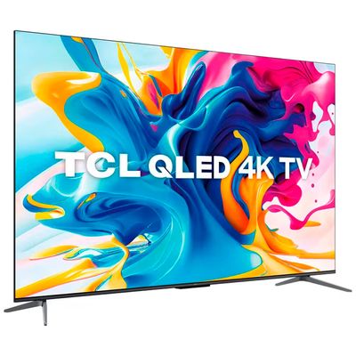Smart TV TCL QLED 55 4K UHD C645 Google TV, Dolby Vision Atmos, DTS, HDR10+, WiFi Dual Band, Bluetooth, Google Assistente Chumbo / Bivolt