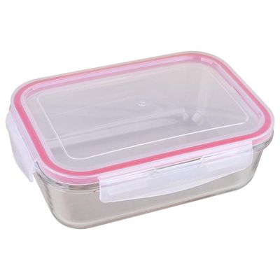 Pote Retangular de Vidro 1180ml com Tampa Hermética Cazza Pop Glass