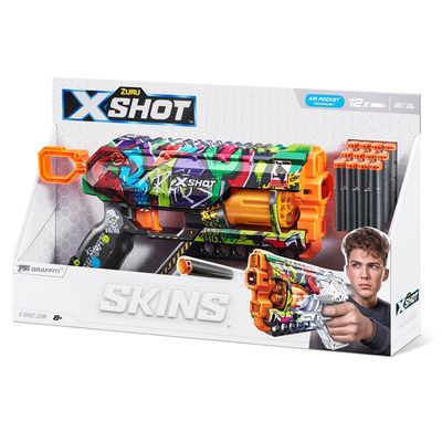 Lançador X-shot Skins Griefer com 12 Dardos - Graffiti