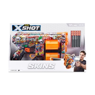 Lançador X-Shot - Skins - Dread - 12 Dardos - Sketch