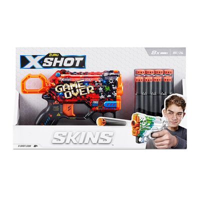 Lançador X-Shot - Skins - Menace - 8 Dardos - Game Over