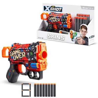 Lançador X-Shot - Skins - Menace - 8 Dardos - Game Over