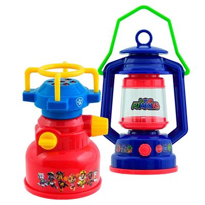 Kit Patrulha Canina - Camping - Fogareiro (1945) + Pj Masks Camping - Lampiao (1746)
