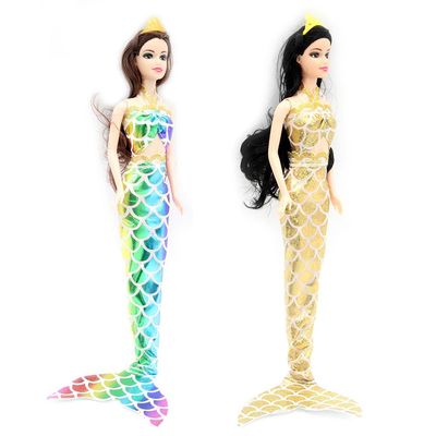 Kit C/ 2 Bonecas Dream Doll  Sereia - Colorida (2906D) + Dourada(2906C)