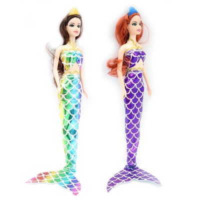 Kit C/ 2 Bonecas Dream Doll  Sereia - Colorida + Roxa