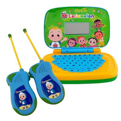 Kit  Laptop - Cocomelon Bilíngue (3333)+ Walkie Talkie - Cocomelon (3360)