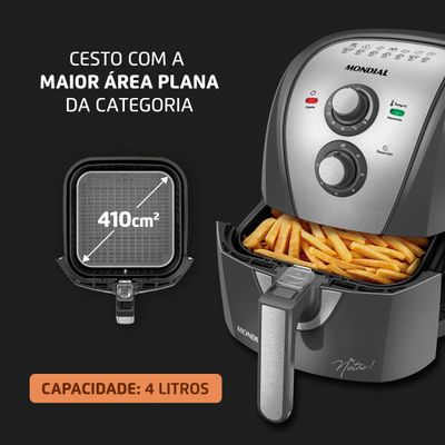 Fritadeira Sem Óleo Air Fryer 4L By Netão Mondial AFN-NT-01 127V