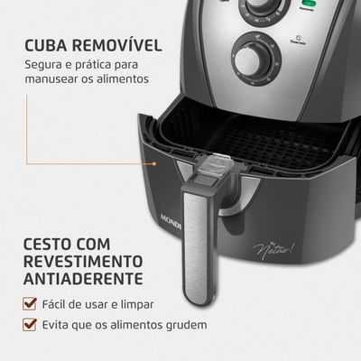 Fritadeira Sem Óleo Air Fryer 4L By Netão Mondial AFN-NT-01 127V