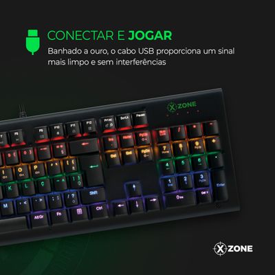 Teclado Gamer Mecânico Xzone GTM-01 TECLADO MECANICO GTM-01 NA .