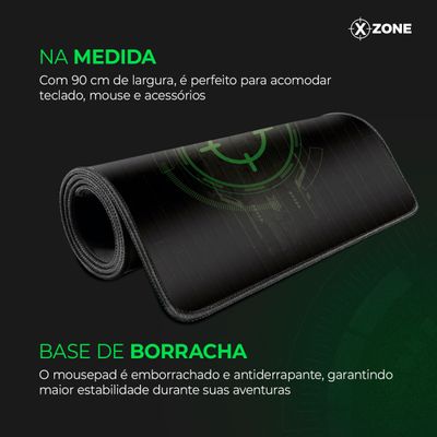 Mousepad Gamer 1 metro Xzone Preto GMP-02 MOUSEPAD GMP-02 NA 1 METRO
