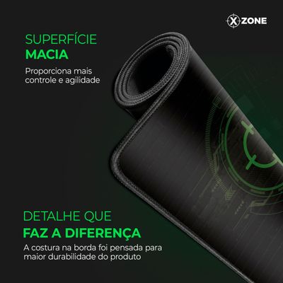 Mousepad Gamer 1 metro Xzone Preto GMP-02 MOUSEPAD GMP-02 NA 1 METRO