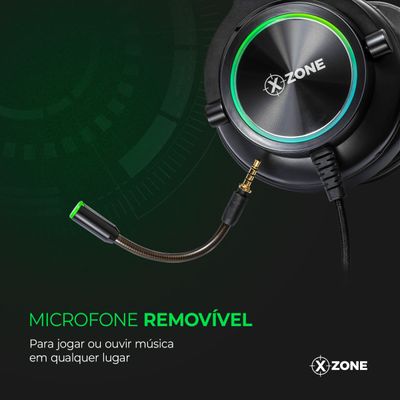 Headset Gamer com Suporte Xzone Preto GHS-01 HEADSET GHS-01 NA HEADSET COM SUPORTE