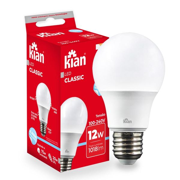 Lâmpada Led 12W Kian Branca Bivolt Bivolt