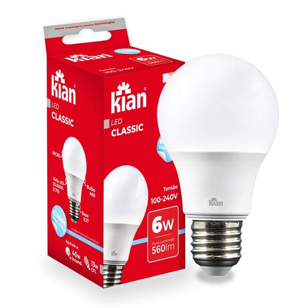 Lâmpada Led 6W Kian Branca Bivolt Bivolt