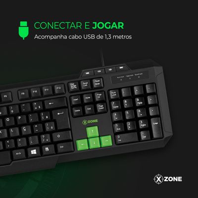 Teclado Gamer Standard Xzone GTB-01 TECLADO GTB-01 NA TECLADO GAMER BASICO