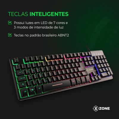 Teclado Gamer Semimecânico Xzone GTS-01 TECLADO GTS-01 NA TECLADO SEMI-MECANICO