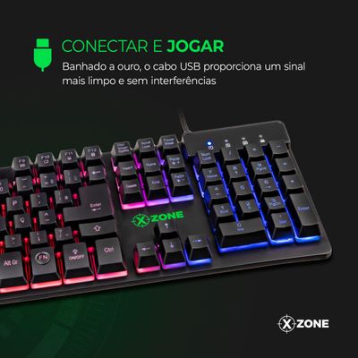 Teclado Gamer Semimecânico Xzone GTS-01 TECLADO GTS-01 NA TECLADO SEMI-MECANICO