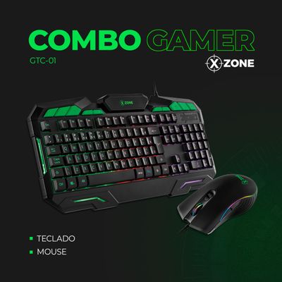 Combo Gamer Teclado + Mouse Xzone GTC-01 Kit Gamer 2 em 1 Mouse e Teclado Xzone - GTC-01