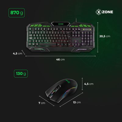 Combo Gamer Teclado + Mouse Xzone GTC-01 Kit Gamer 2 em 1 Mouse e Teclado Xzone - GTC-01