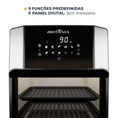 Air Fryer Oven Britânia 12L 4 em 1 1800W BFR2100 220V