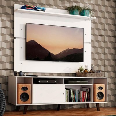 Rack Madesa Cancun com Pés e Painel para Tv Até 65 Polegadas