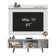 "Rack Dubai e Painel Tv até 65"" com Pés Branco/rustic Madesa"