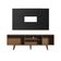 "Rack Dubai com Pés e Painel Tv até 58"" Rustic/preto Madesa"