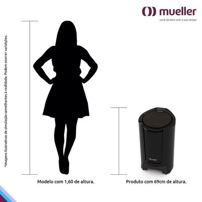 Centrífuga de Roupas Mueller Fit 12,6Kg Preta 127V