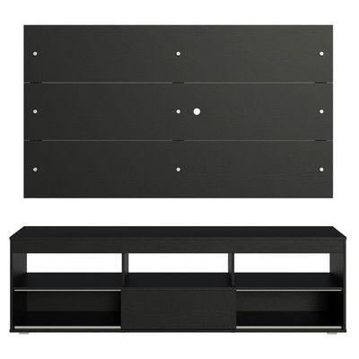 Rack Com Painel Para Tv Até 65 Polegadas Preto Madesa Preto