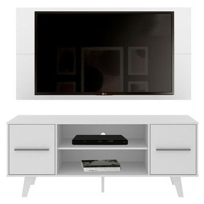 "Rack e Painel para TV até 50"" Copenhagen Branco Madesa"