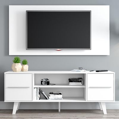 "Rack e Painel para TV até 50"" Copenhagen Branco Madesa"