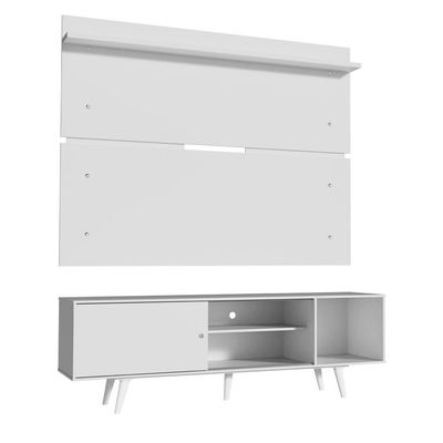 Rack Dubai e Painel p/ TV até 65\ Branco Madesa