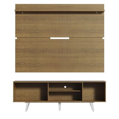 "Rack Dubai e Painel para TV até 65"" Rustic e Branco Madesa"