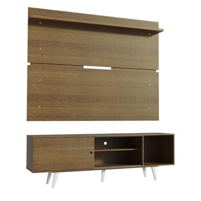 "Rack Dubai e Painel para TV até 65"" Rustic e Branco Madesa"