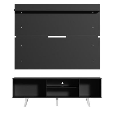 "Rack Dubai e Painel para TV até 65"" Preto e Branco Madesa"