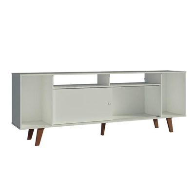 "Rack Cancun para TV até 65"" com Pés Branco/Rustic Madesa"