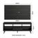 Rack Com Painel Para Tv Até 65 Polegadas Com Pés Preto Detroit Madesa Preto