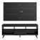 Rack Com Painel Para Tv Até 65 Polegadas Com Pés Preto Detroit Madesa Preto