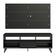 Rack Com Painel Para Tv Até 65 Polegadas Com Pés Preto Texas Madesa Preto